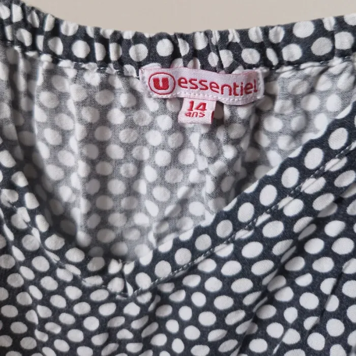 Superbe combinaison short blanc & noir - Essentiel - Taille 14 ans - photo numéro 5