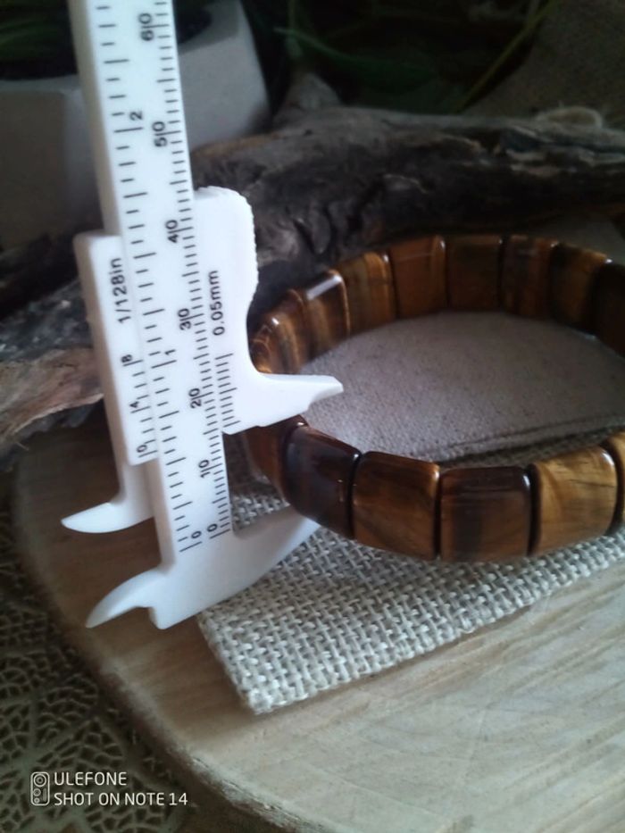 Bracelet oeil de tigre, pierres naturelles - photo numéro 3