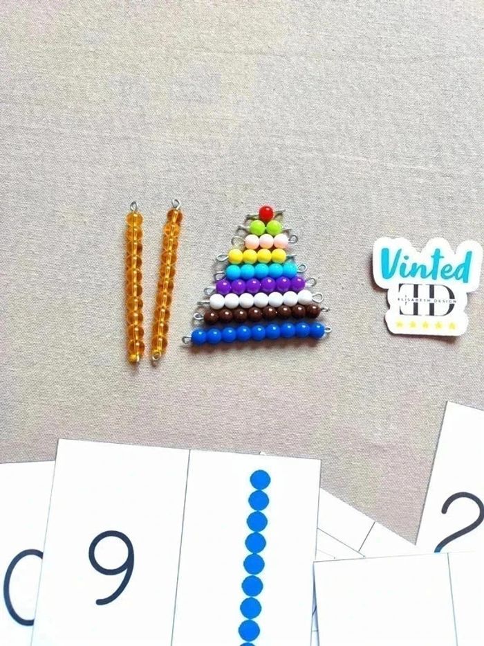 Kit de dénombrement avec perles Montessori de 1 à 20 - photo numéro 6