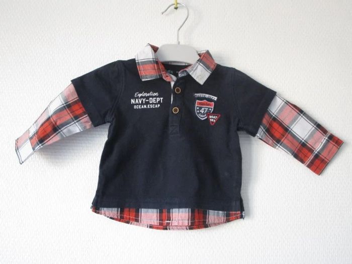 Polo marine Gémo 6 mois TBE - photo numéro 2