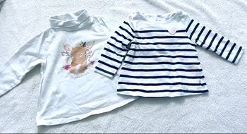 Lot de 2 tee-shirts manches longues «  Obaïbi et tape à l’œil » 6 mois