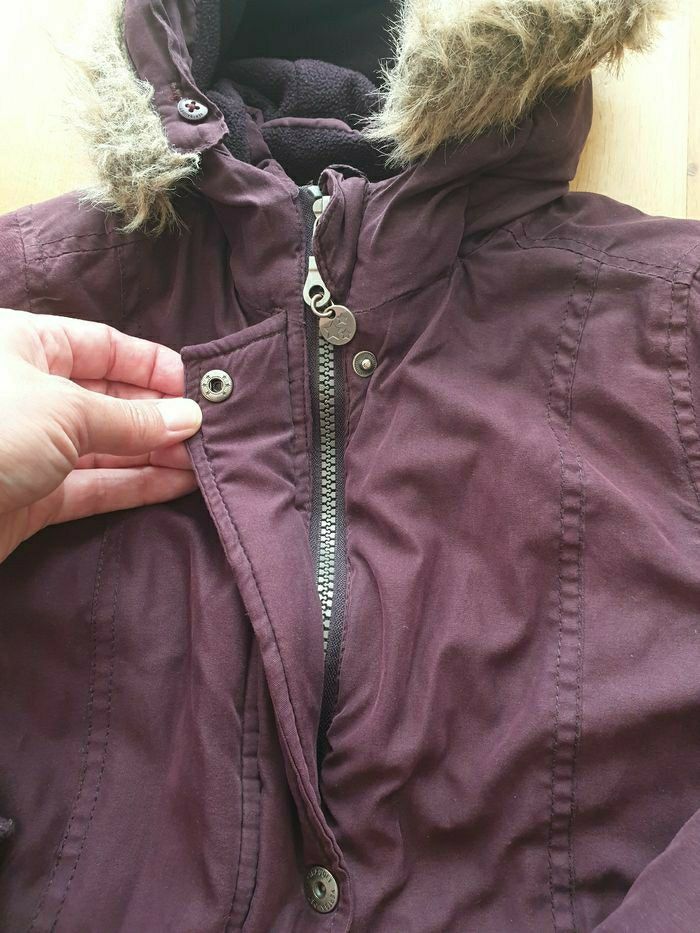 doudoune violette 10 ans Vertbaudet doublure et capuche amovibles - photo numéro 4