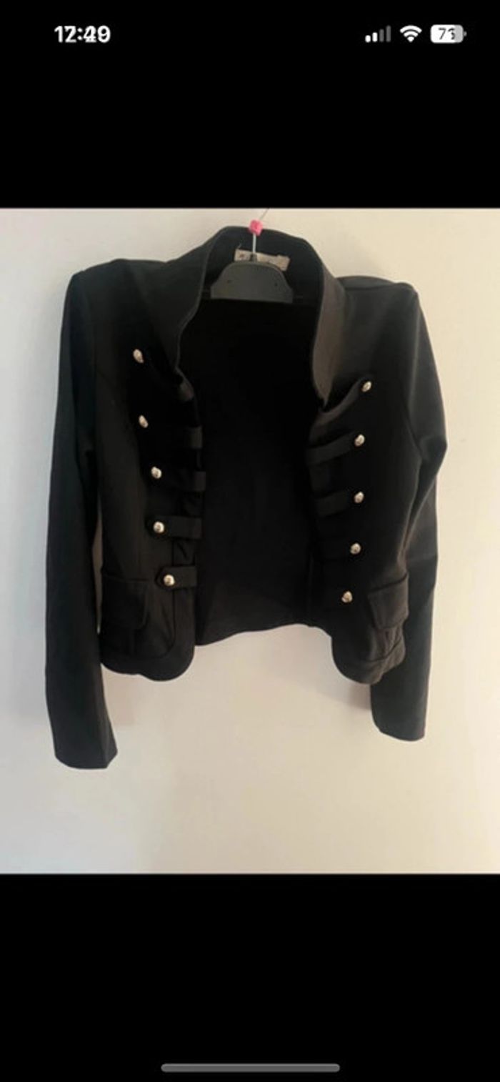 Veste style officier noire - Taille S
