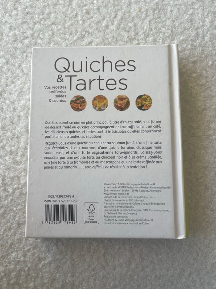 Livre recettes quiches et tartes - photo numéro 2