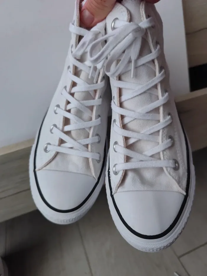 Converse plateforme blanche - photo numéro 5