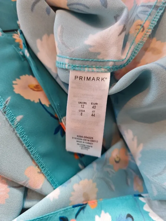 Chemisier bleu à fleurs taille 40 - photo numéro 5
