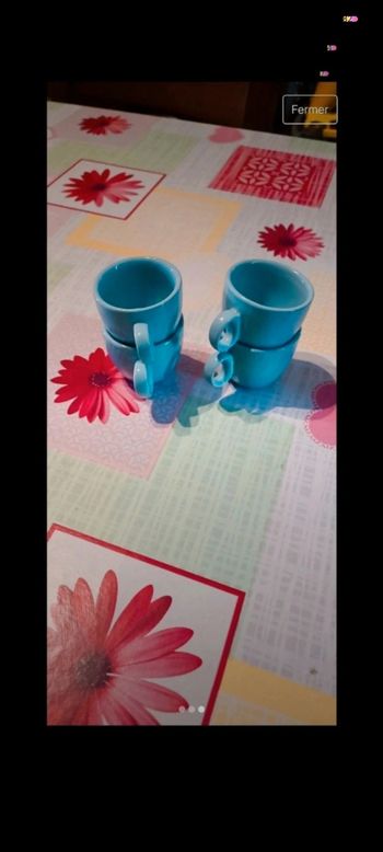 Mini tasses bleu