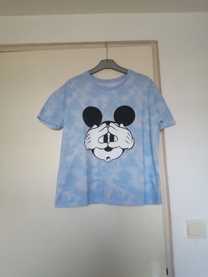 Tee shirt Disney Mikey couleur bleu ciel taille M