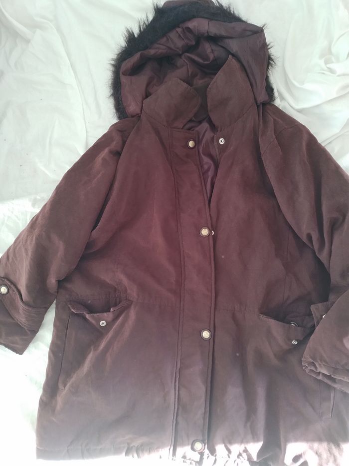 Manteau violet grande taille
