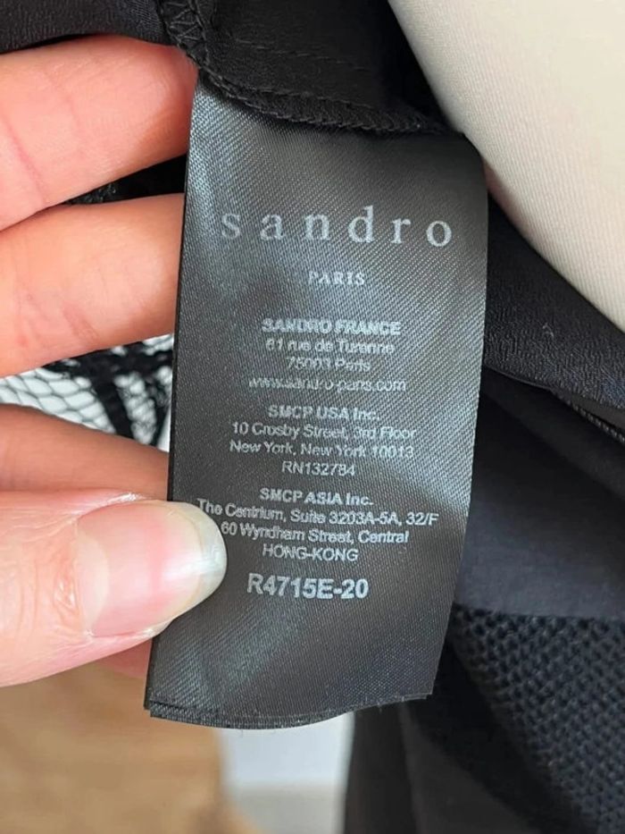 Longue robe noire ajourée Sandro - photo numéro 6