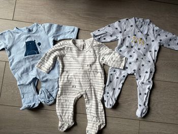 Lot de 3 pyjamas légers Vertbaudet 1 mois
