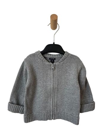 Gilet zippé gris 100% coton - Kiabi 12 mois