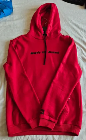 Sweat à capuche - Supply and Demand - Taille M - Rouge