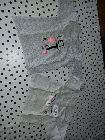 Pull et t-shirt ML fille 18 mois