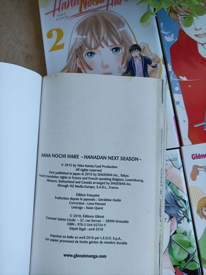 Lot 6 mangas Hana nodu hare numéro 1 à 6 - photo numéro 8