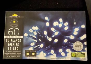 Guirlande solaire blanc froid 60 leds neuve pour Noël ou autre