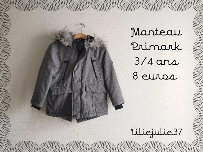 Manteau Primark 3/4 ans