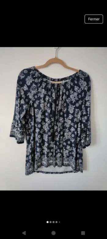 Très belle tunique en viscose et élasthanne