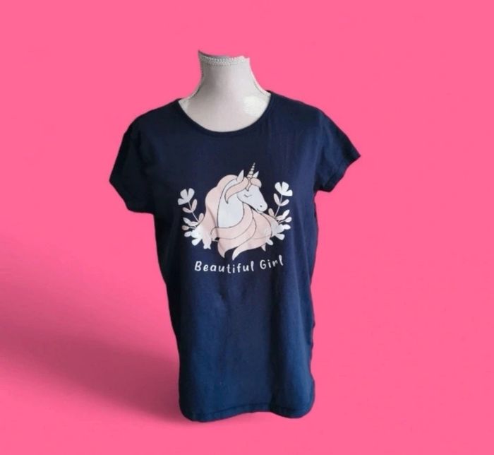 T shirt licorne marine Lili Marelle 12 ans second