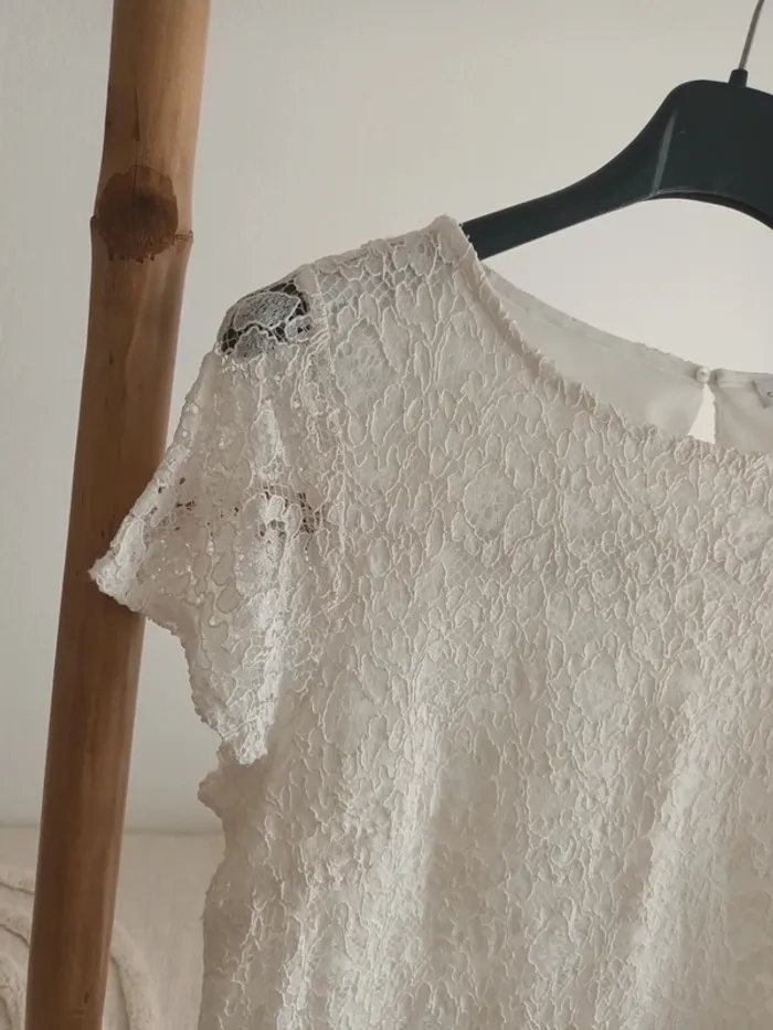 Robe en dentelle blanche Cache Cache taille M - photo numéro 3
