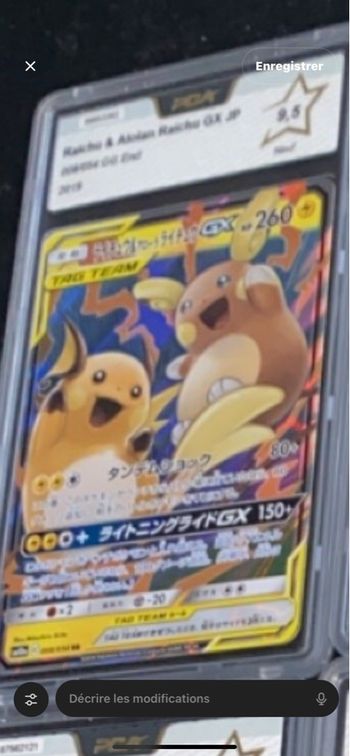 Raichu & Alolan Raichu GX Tag Team – Grade 9,5