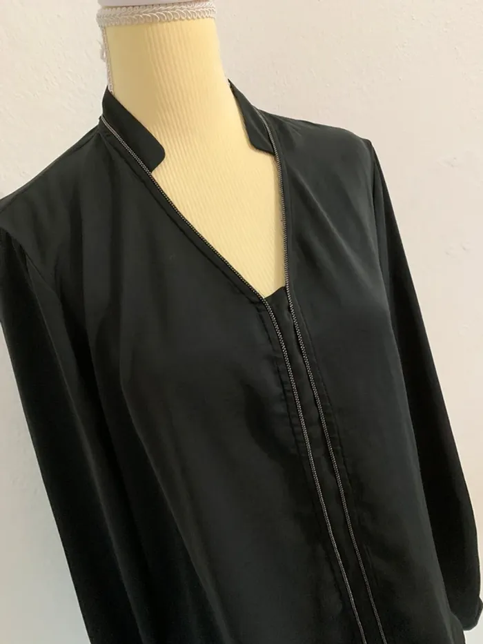 Blouse noire élégante Promod – Taille 38 - photo numéro 2
