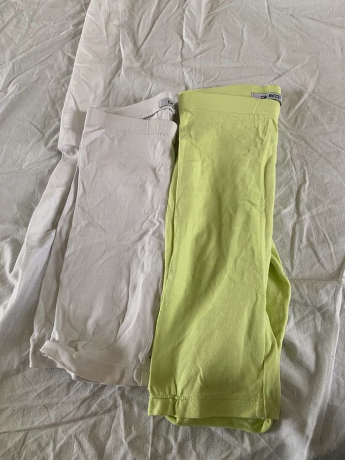 Lot leggings courts 6-7 ans