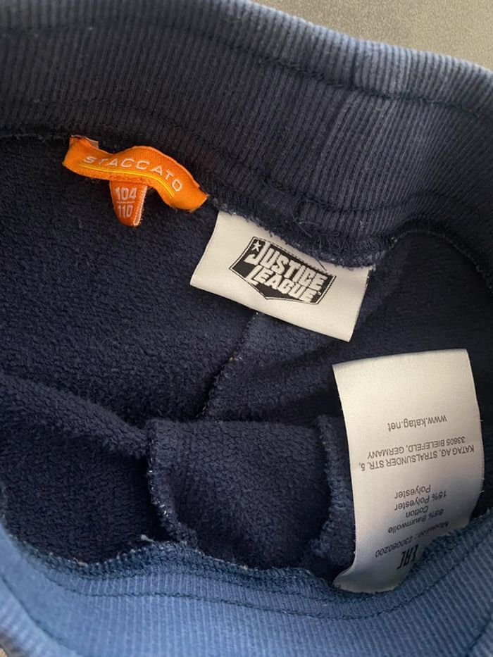 Pantalon jogging bleu marine Justice League Staccato taille 4/5 ans - photo numéro 3