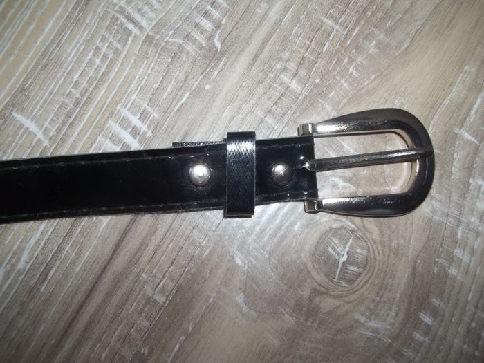 Ceinture vernis noire (60 cm) - photo numéro 3