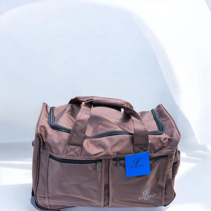 Sac à roulettes marron taille S 50x31x28 cm - photo numéro 3