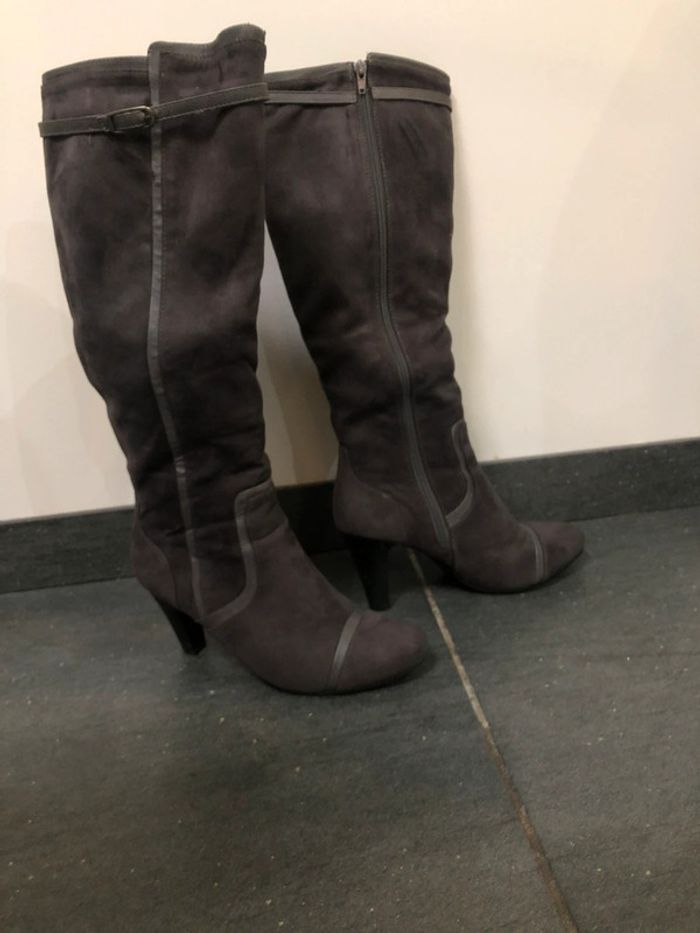 Bottes nubuck gris 41 naf naf - photo numéro 3