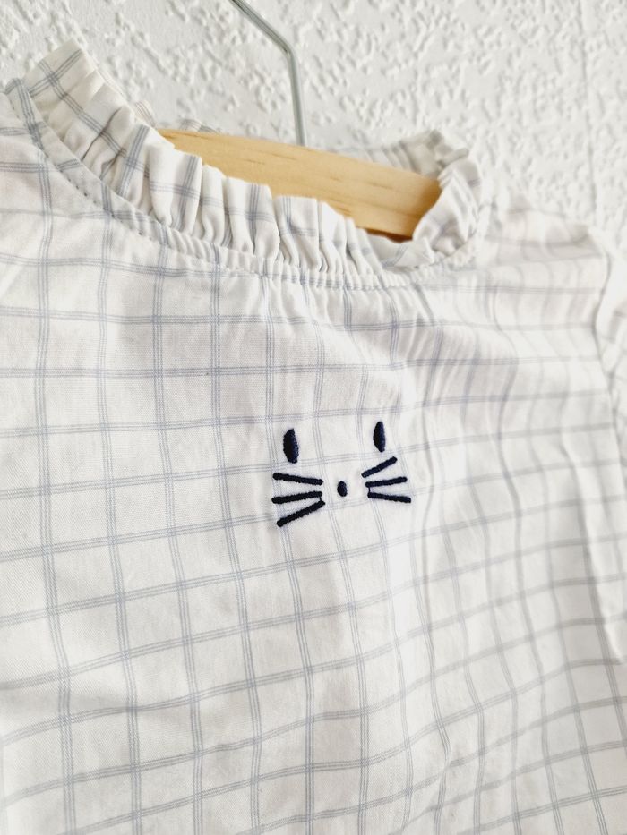 Kiabi - Blouse évasée avec fronces et longues manches - Neuve ! (6 mois) - photo numéro 3