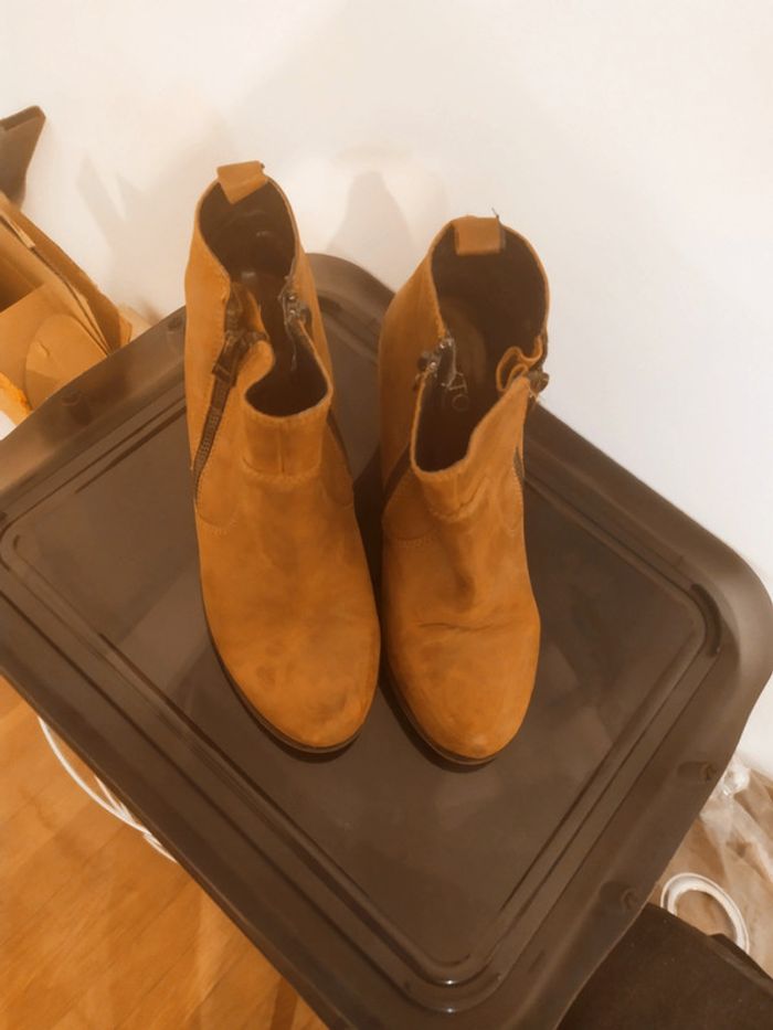 Bottines à talon camel - photo numéro 2
