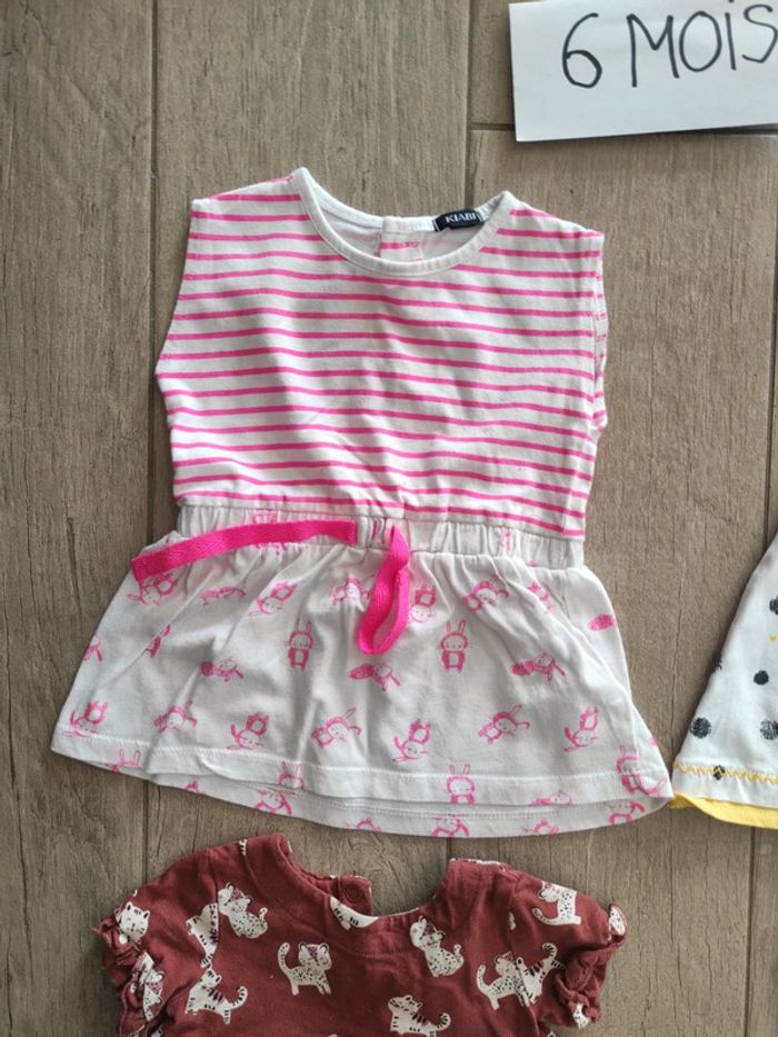 Lot de 3 robes été à motif 6 mois - photo numéro 3