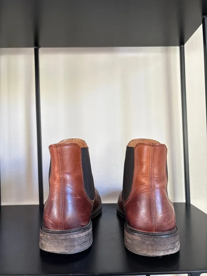 Bottines cuir Selected - taille 42 - photo numéro 5
