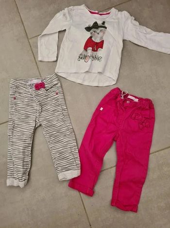 Ensemble jean t-shirt ML fille