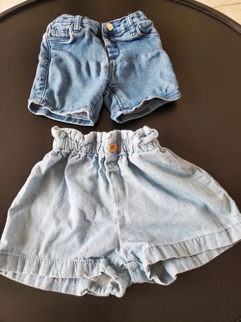 Lot 2 Shorts en jean 12/18 mois