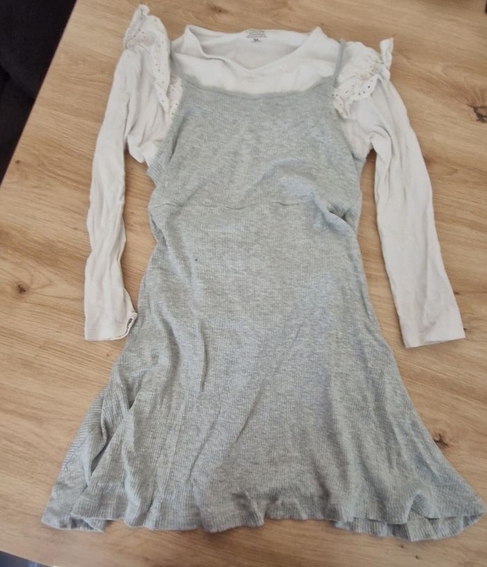 Robe débardeur avec crop top et haut manche longues lot - photo numéro 3