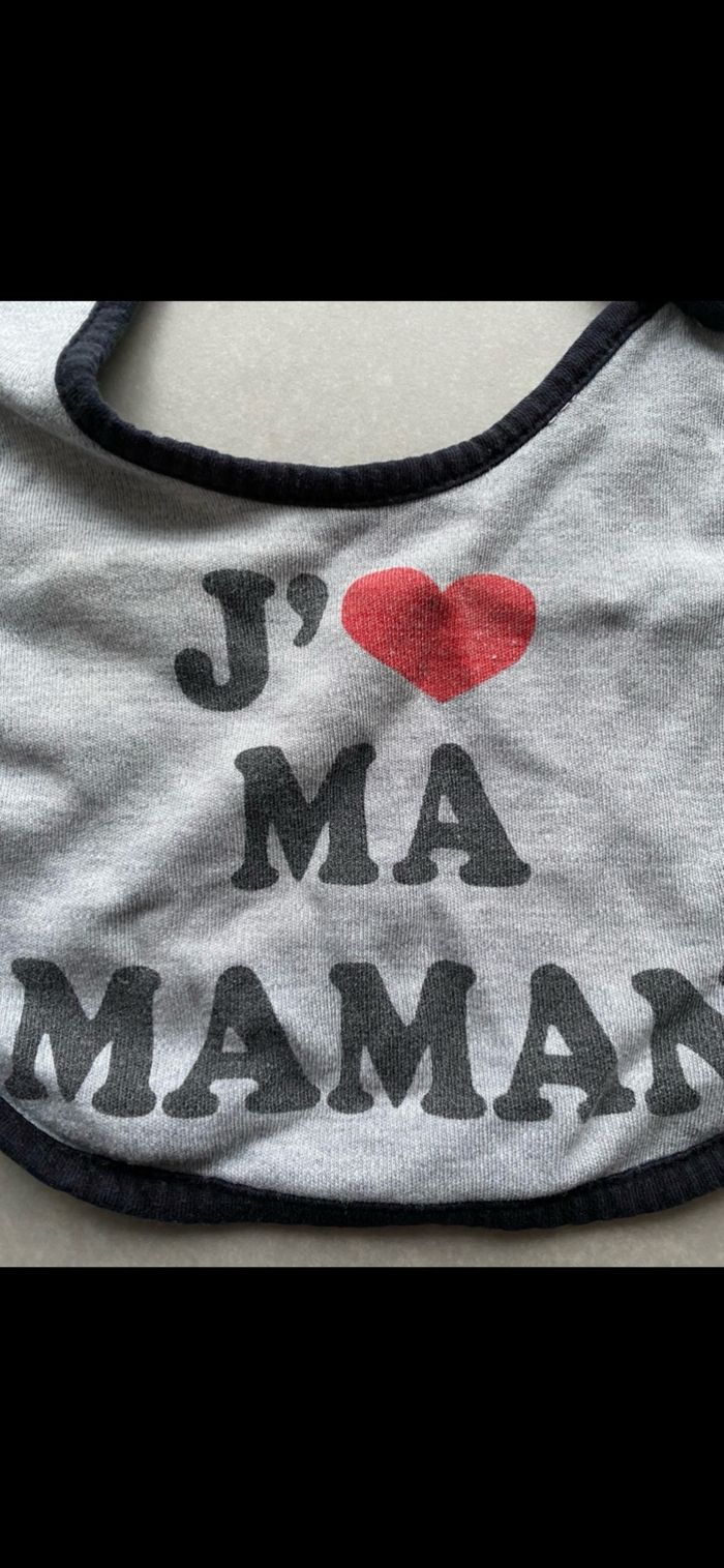 Bavoir J'aime ma maman - photo numéro 2