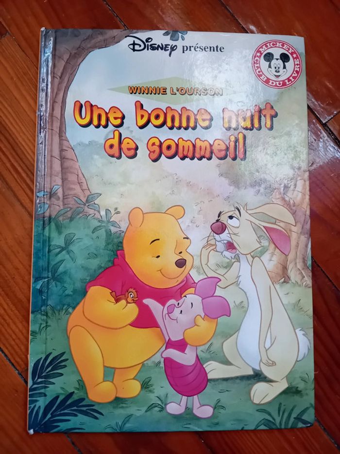 Livre winnie l'ourson une bonne nuit de sommeil club du livre mickey