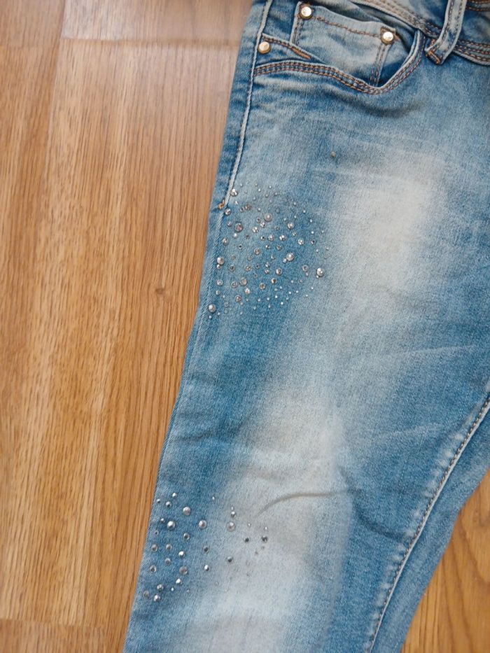Jeans clair à pailletes Monday Premium taille 38 - photo numéro 3