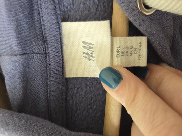sweats a capuche H&m bleu taille L - photo numéro 4