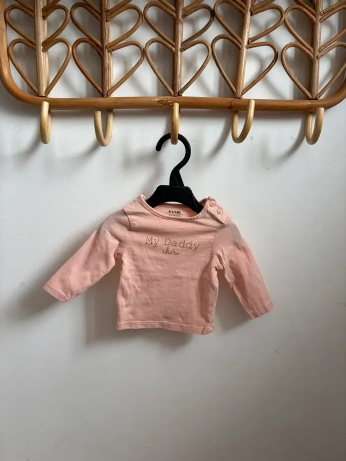 T-shirt « My Daddy chéri » 1 mois - photo numéro 2