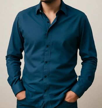 Chemise bleu superslim fit Zara taille S