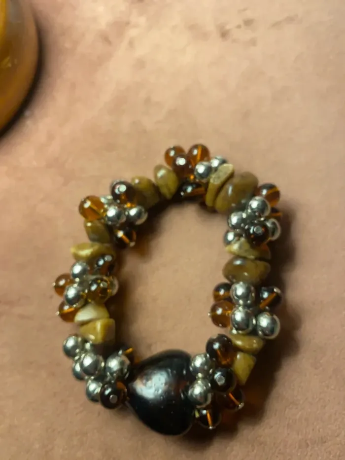 Bracelet vintage pierre et verre