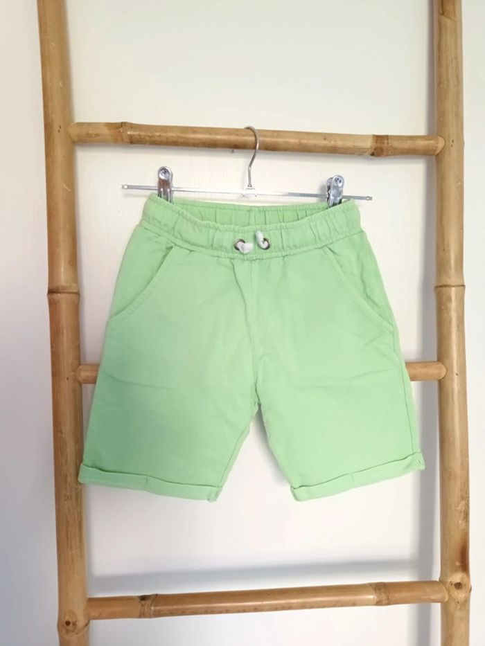 Short matière jogging vert menthe 5 ans