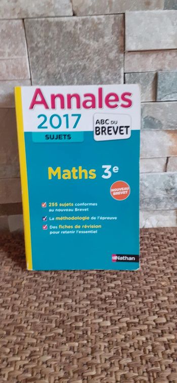 Annales Math 3e sujet du brevet Nathan Nouveau brevet