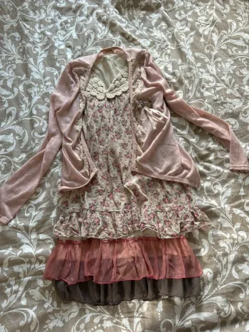 Ensemble taille unique robe 100%cotton gilet  molly bracken