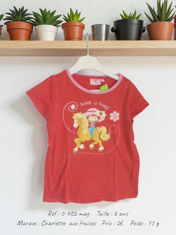 T-shirt 6 ans Charlotte aux fraises (0-402-mag)
