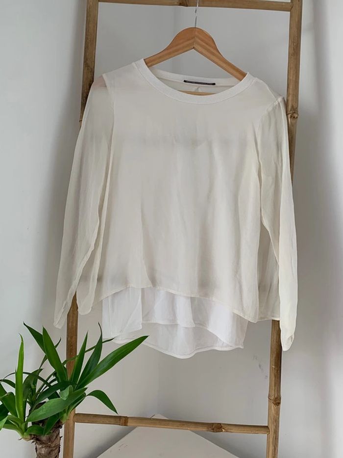 blouse Comptoir des Cotonniers blanc taille S